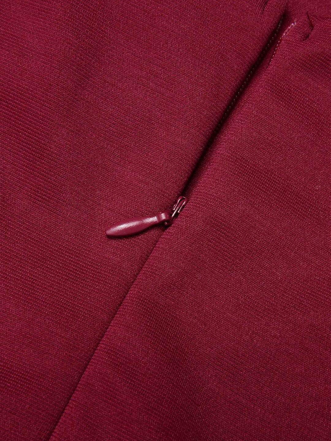 Wine Red 1950s Butterfly Lapel Mesh Dress — vintage elegance for the modern woman
