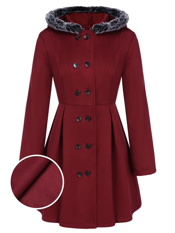 1950s Fur Collar Hooded Coat | 1950s | vintage outerwear, jacket