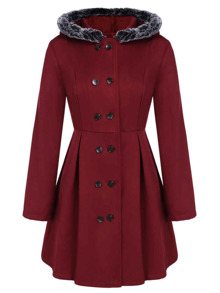 1950s Fur Collar Hooded Coat | 1950s | vintage outerwear, jacket