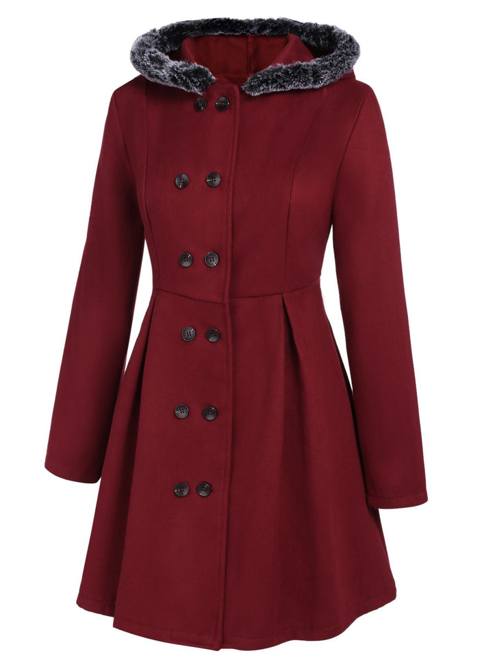 1950s Fur Collar Hooded Coat | 1950s | vintage outerwear, jacket