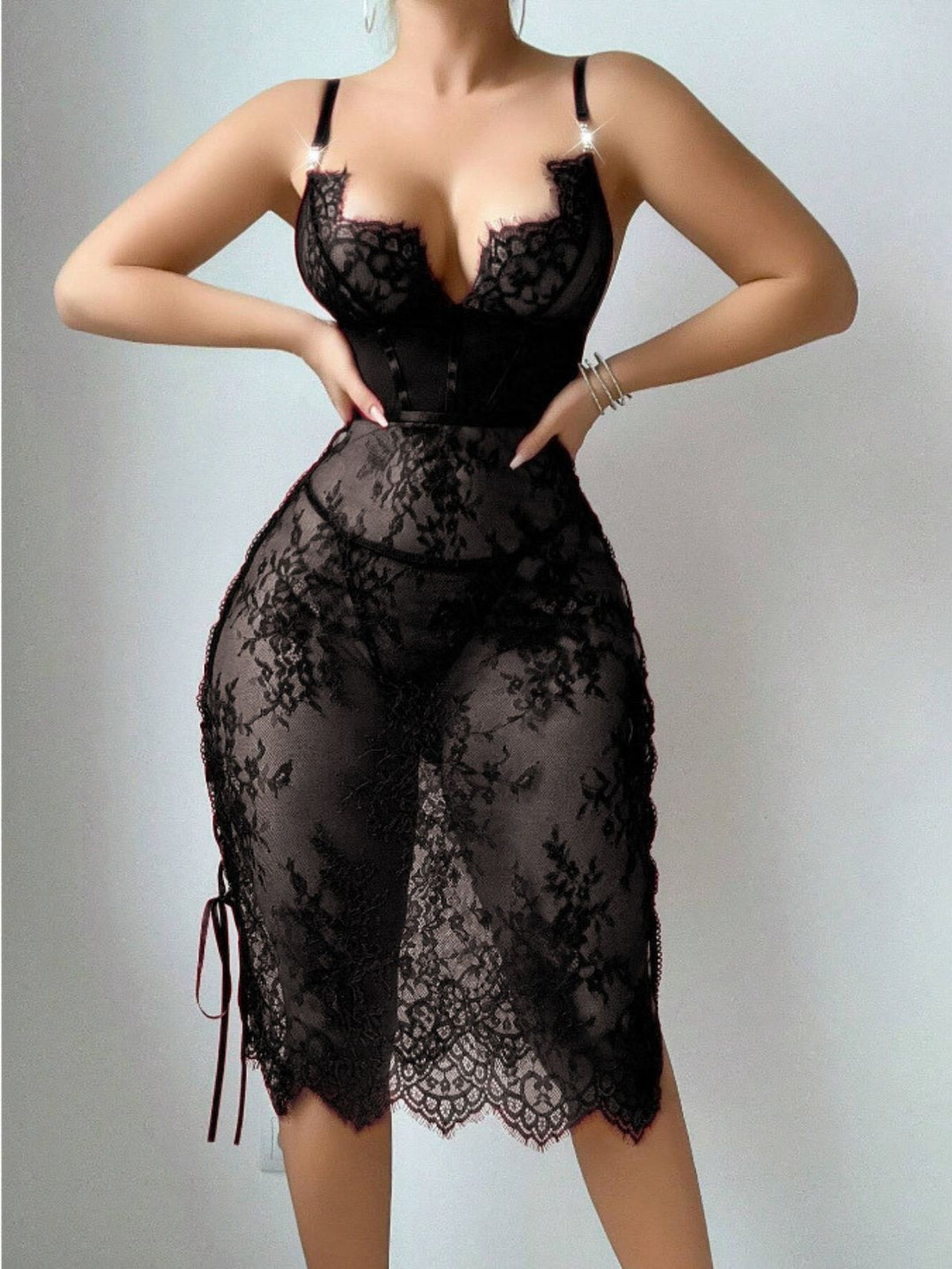 Wine Red Lace Hollow Bodycon Jumpsuit, vintage romper, retro jumpsuit - perfect for women who love vintage and retro fashion