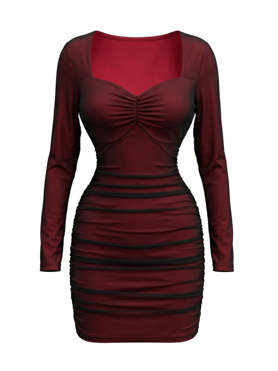 Wine Red 1960s Vintage Retro Dress 2