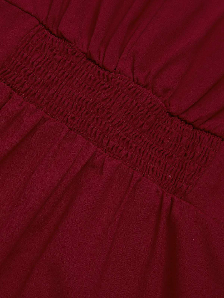 Wine Red 1960s Solid Side Slit Dress, vintage dress, retro fashion - perfect for women who love vintage and retro fashion