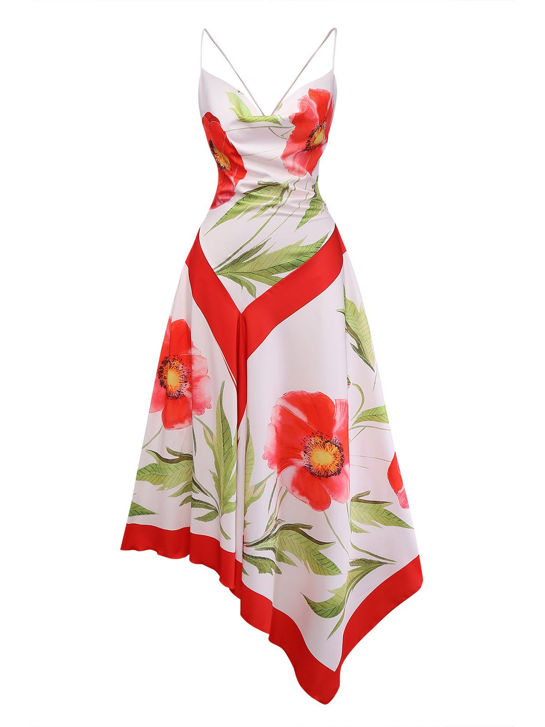 Y2K Slip Cowl Neck Floral Backless Dress - vintage dress, retro fashion