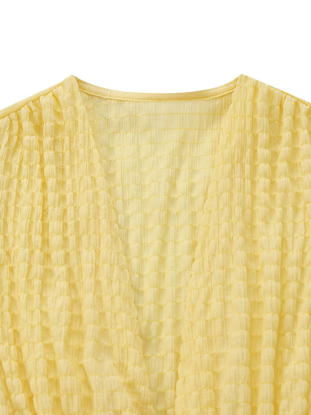 Yellow 1940s Puff Sleeve Button-Down Midi Dress - vintage dress, retro fashion