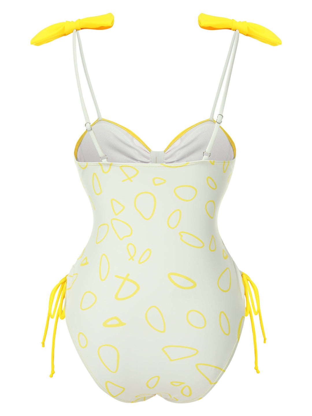 1950s Bow Geometric Suspenders Swimsuit | 1950s | vintage swimsuit, retro beachwear