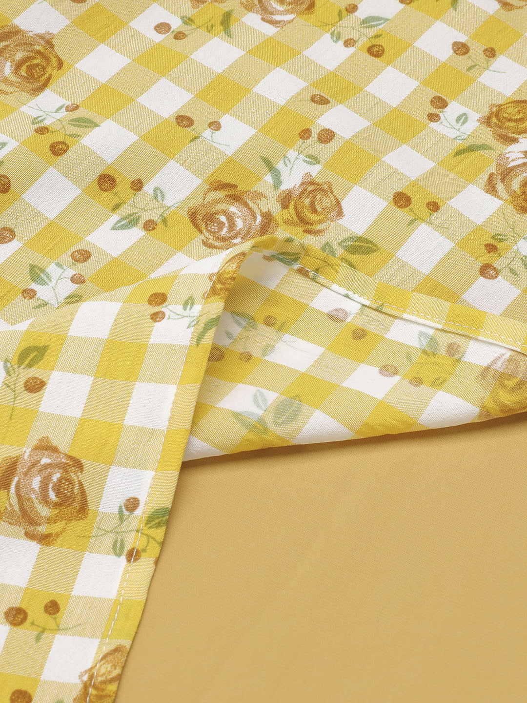 Yellow 1950s Plaid Rose Panel Raglan Dress, vintage dress, retro fashion, rockabilly, pin-up fashion - perfect for women who love vintage and retro fashion
