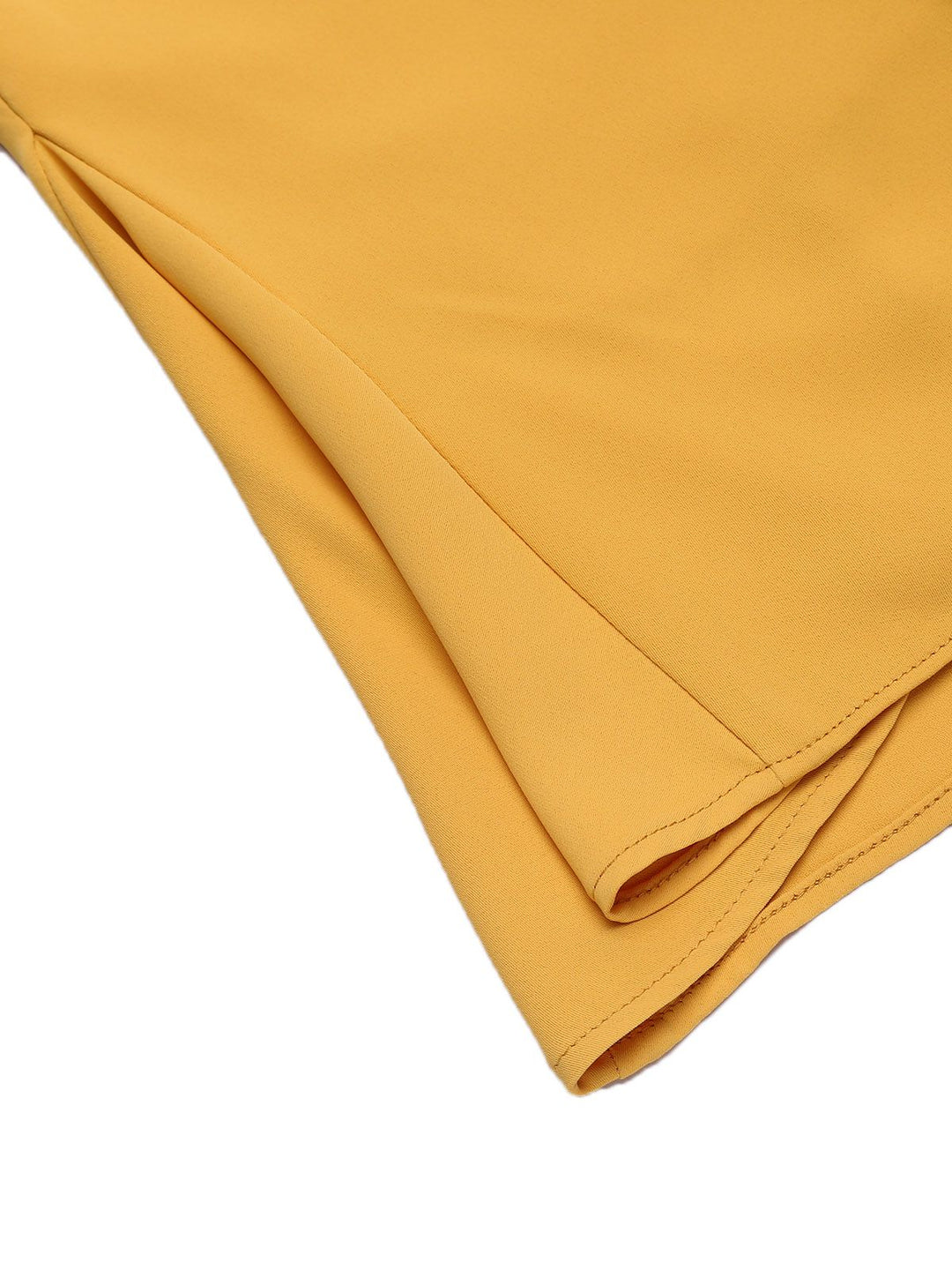 Yellow 1950s Ruffled Pockets Shorts — vintage elegance for the modern woman