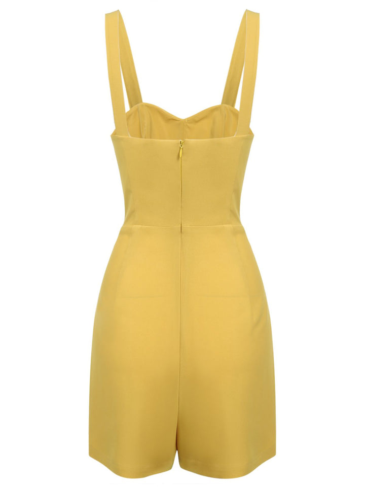 1950s Spaghetti Strap Button Romper | 1950s | vintage romper, retro jumpsuit