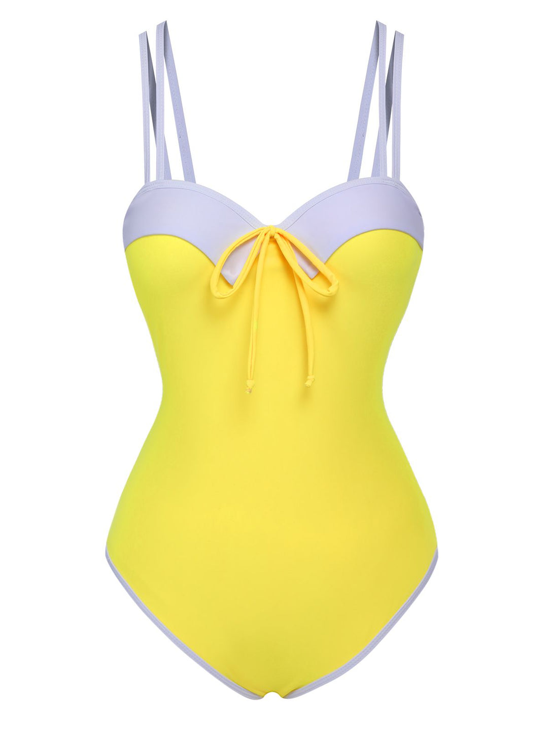 Yellow 1950s Suspender Swimsuit &amp; Daisy Cover-Up, vintage swimsuit, pin-up swimwear - perfect for women who love vintage and retro fashion