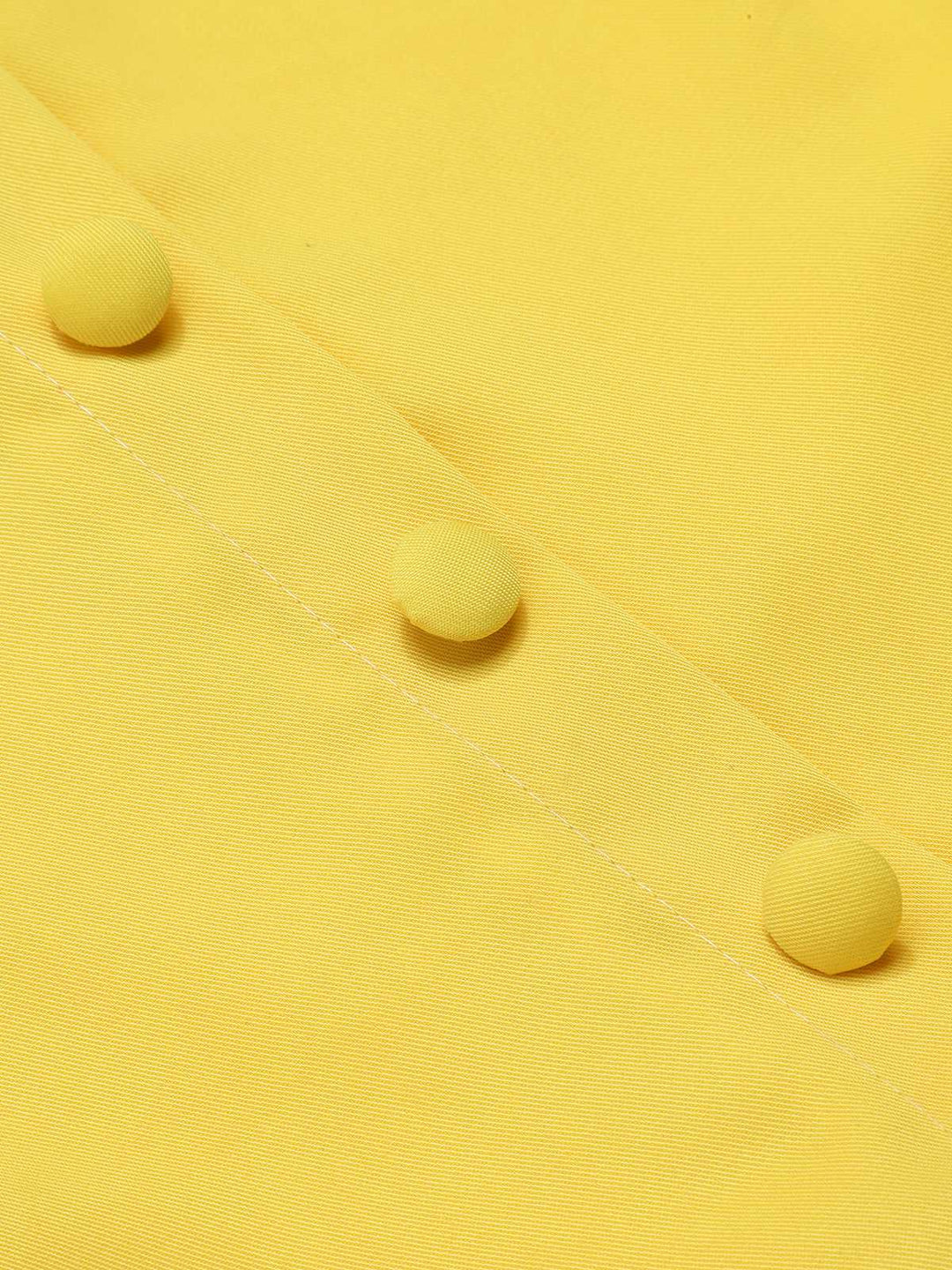 Yellow 1950s V-Neck Daisy Mesh Dress — a 1950s silhouette that turns sidewalks into runways