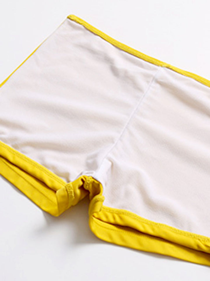 Yellow Spaghetti Strap Skirted Swimsuit — vintage elegance for the modern woman