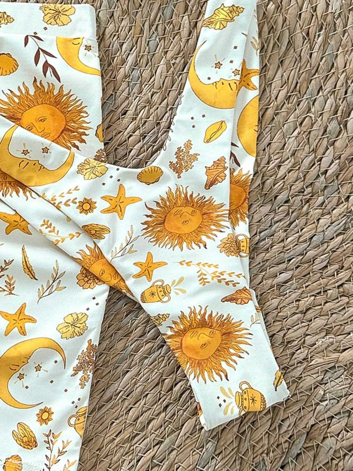 Yellow Bikini Set Cover Up 3PCS, vintage swimsuit, swimwear - perfect for women who love vintage and retro fashion
