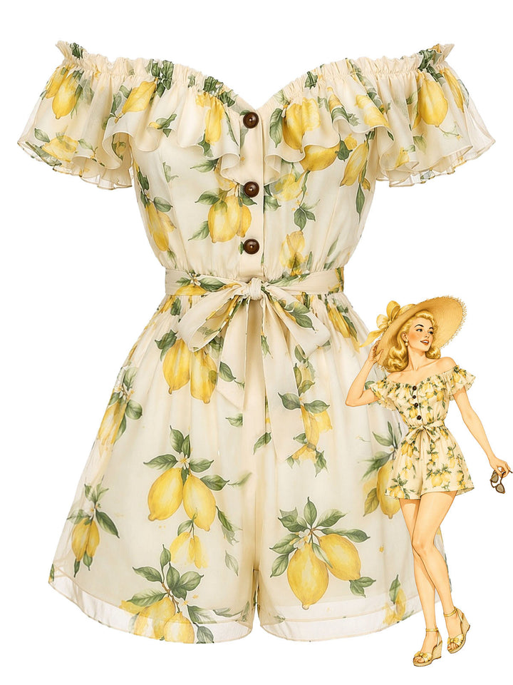 [Pre-Sale] Midium Yellow 1980s Vintage Classic Romper