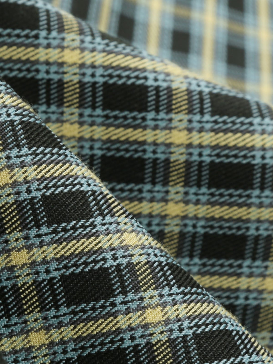 Yellow &amp; Black 1950s Plaid Lapel Belt Swing Dress: timeless style reimagined