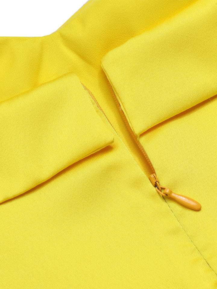 Yellow &amp; Blue 1960s Bow Strap Pencil Dress, vintage dress, retro fashion - perfect for women who love vintage and retro fashion