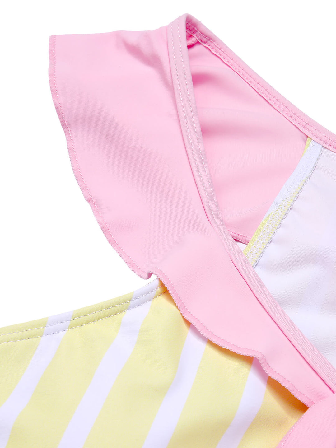 Yellow &amp; Pink 1940s Stripe One-Piece Swimsuit, vintage swimsuit, pin-up swimwear - perfect for women who love vintage and retro fashion