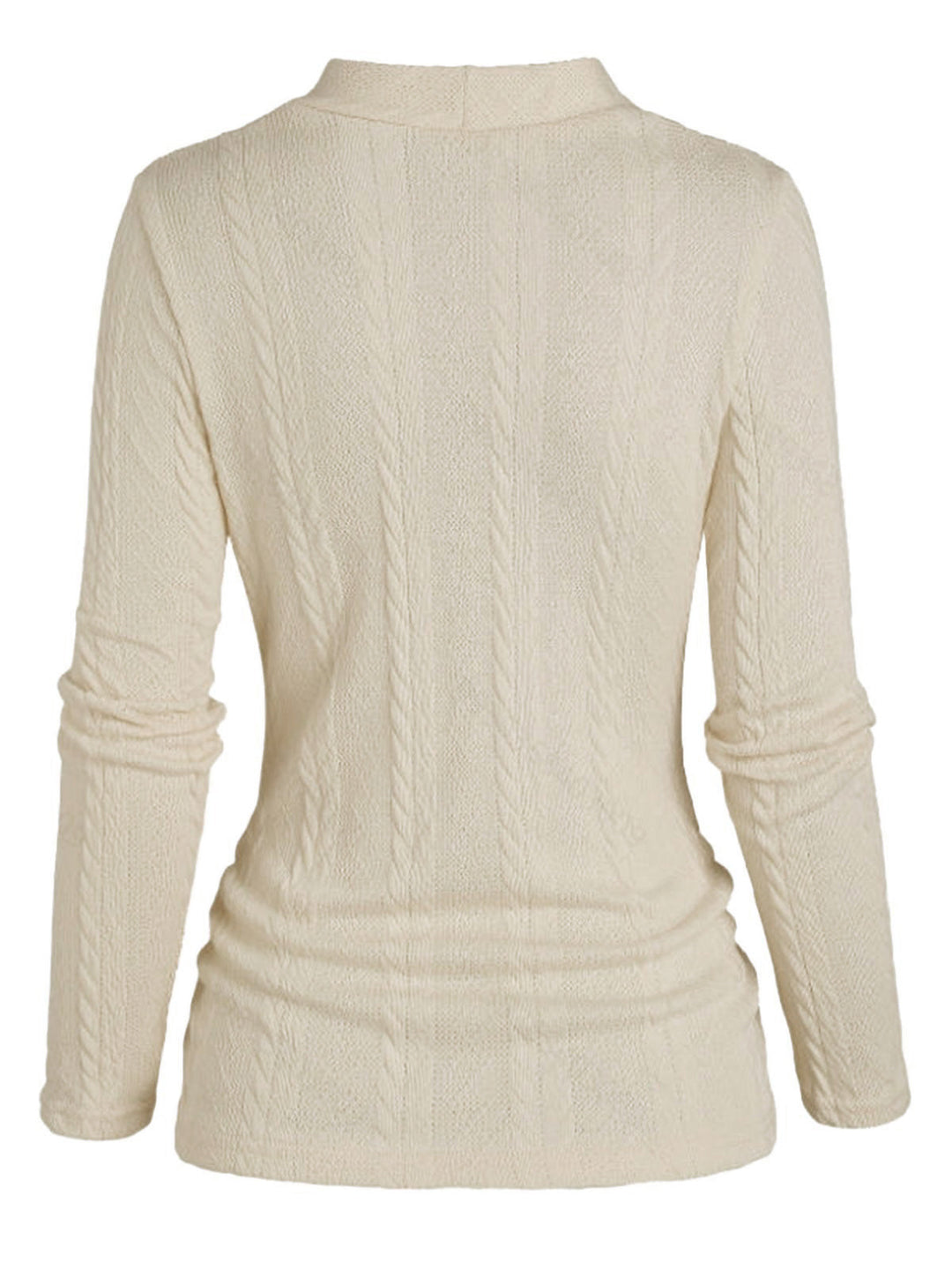 Beige 1960s Solid Faux Button Knitted Sweater, vintage fashion, retro style - perfect for women who love vintage and retro fashion