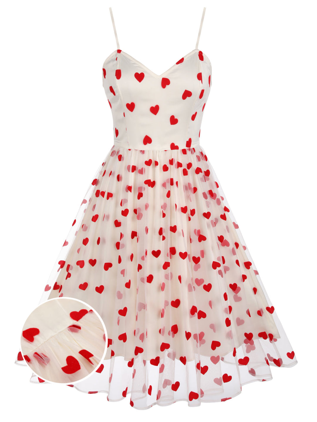 Heart 1950s Mesh Sling Dress | 1950s | vintage dress, retro fashion